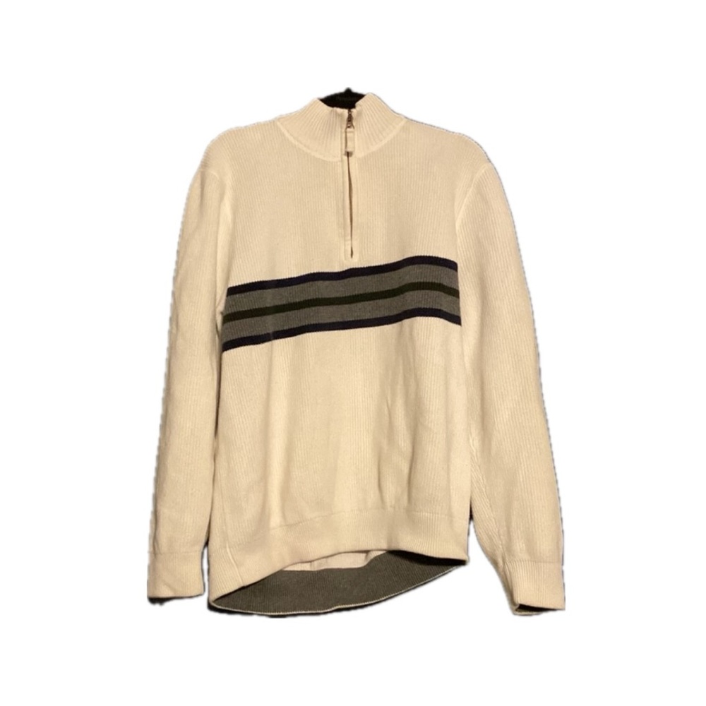 Eddie Bauer Mens Medium Quarter Zip Knit Long Sleeve Top Pullover